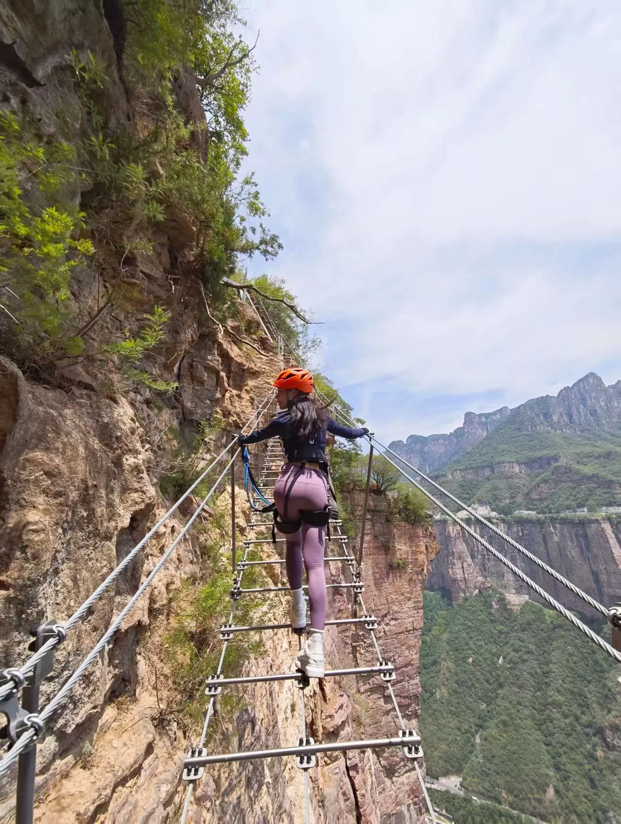 Cliff ladder bridge crossing · Moments from Recent Visitors